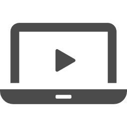 ノートパソコンでの動画再生アイコン